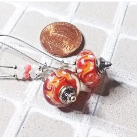 1X Sexy Lace Boudoir Bra & Matched Earrings! Mango Criss-Cross Spaghetti Straps - Picture 6 of 14